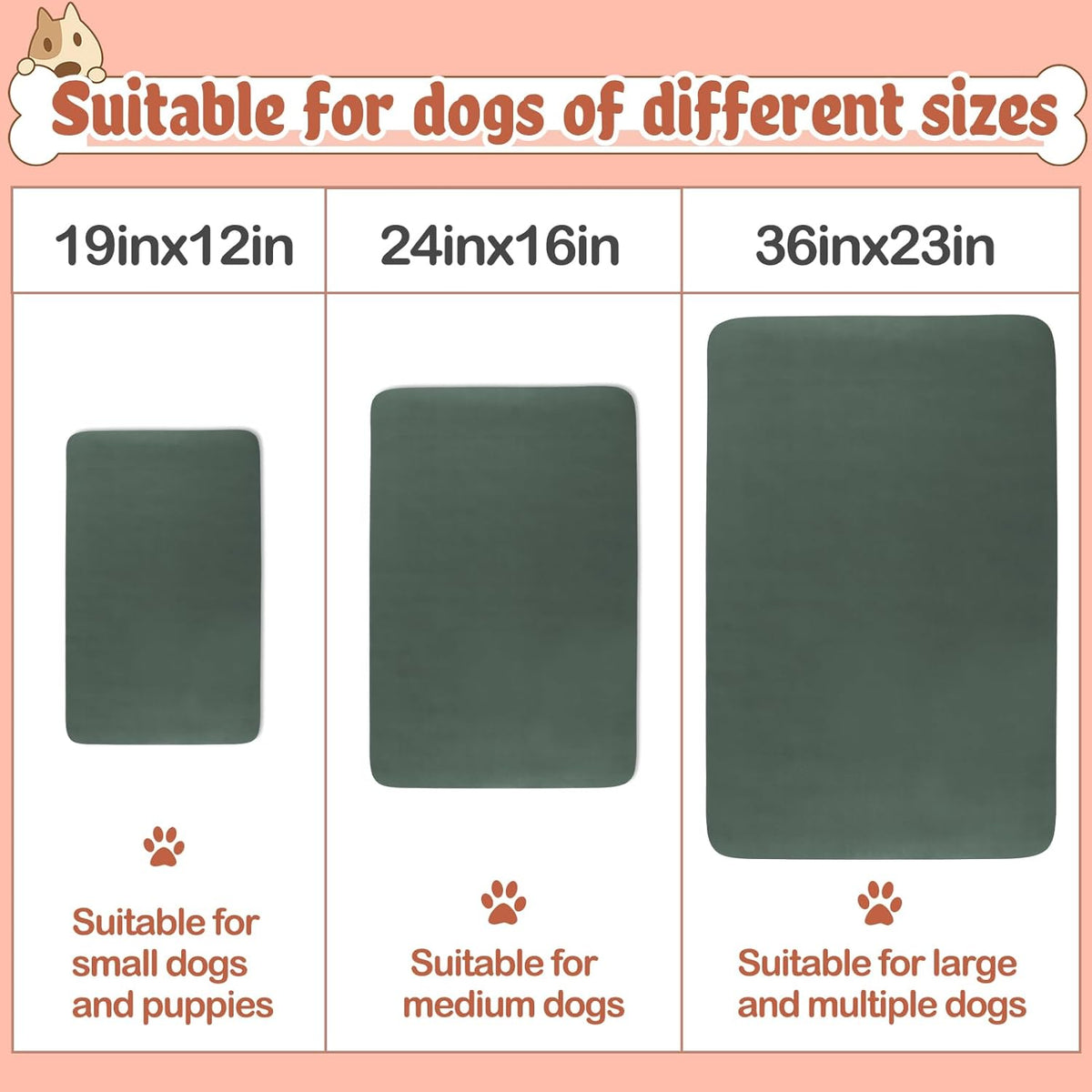 Quick Dry Absorbent Dog Food Mat, 24 x 16 in Diatom Mud Dog Water Bowl Mat, No Messy Anti-Slip Pet Feeding Mat for Medium and Large Dogs
