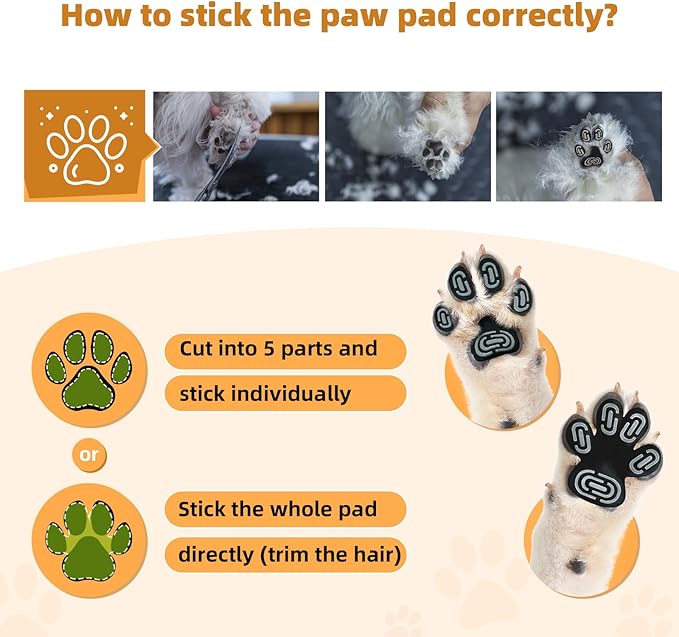 Anti-Slip Dog Paw Protector Pads for Senior Dogs, Dog Paw Adhesive Pads on Hardwood Floor,Senior Pets Essentials with Strong Traction,Puppy Grippers,12 Sets 48 pc S
