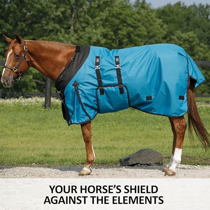 STORM SHIELD Contour Collar Classic II Horse Turnout Blanket | Bellyband Closure | Horse Blankets for Winter Waterproof | Weather Protection | Winter Horse Blanket