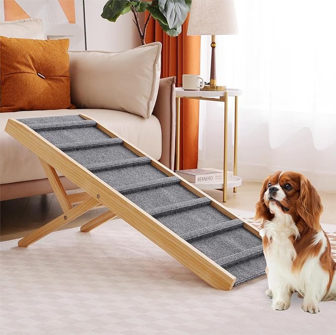 Large Dog Pet Ramp Stairs for Bed Couch Car Truck SUV,Dog Pet Ramp for Small Large Dogs Pets to Get on High Bed Truck Couch Sofa