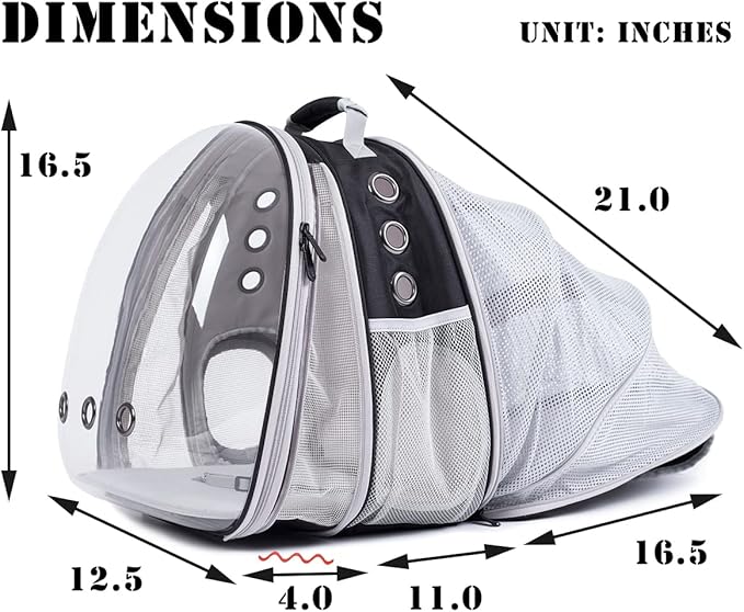 Dual Expandable Cat Backpack Carrier, Fit up to 20 lbs, Expandable Pet Carrier Backpack for Large Fat Cat and Small Puppy