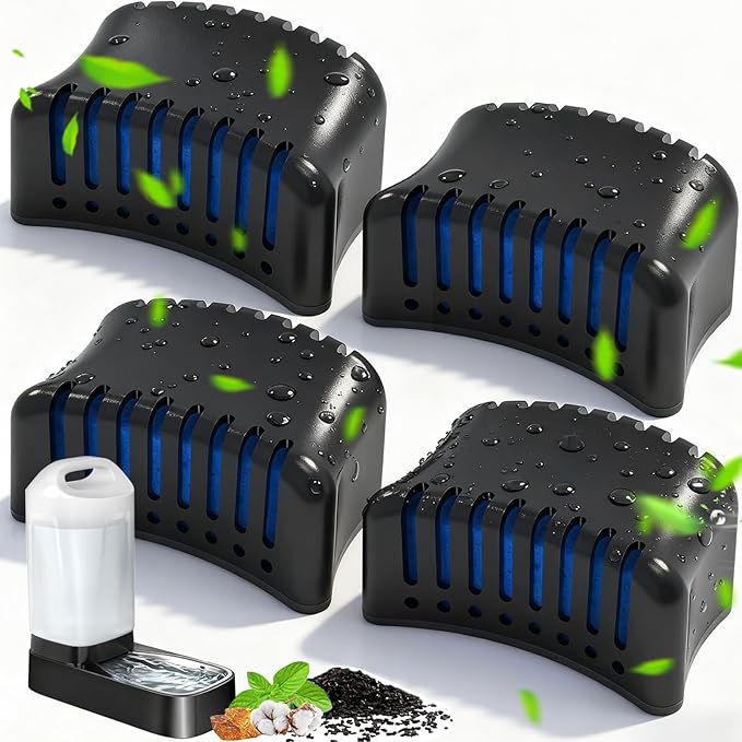 Dog Water Dispenser Filters Replacement, 4 Pack Gravity Pet Water Bowl Filters Fit for 2.4 Gal Automatic Dog Cat Water Dispenser, 6 Filtration Pet Fountain Filter Replacement