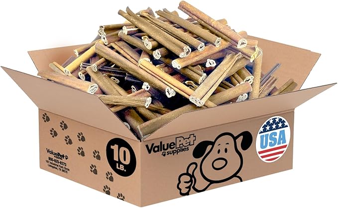 ValueBull USA Collagen Sticks for Dogs, 4-6 Inch Varied Chews, Natural Long-Lasting Dog Treats, 10 Pound Bulk Pack - Promotes Joint, Skin & Coat Health with Glucosamine and Chondroitin