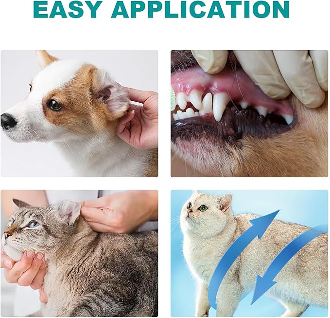 Pet Dental Finger Wipes for Cats & Dogs - 50 Count | Plaque Remover, Tartar Control & Breath Freshener | Soft Gauze Teeth Cleaning Pads for Pets