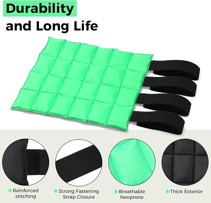 Reusable Gel Horse Ice Boots (Set of 2) - Adjustable Leg Wraps for Cooling Relief on Hocks, Knees & Ankles, Durability & Cooling in Active Horses