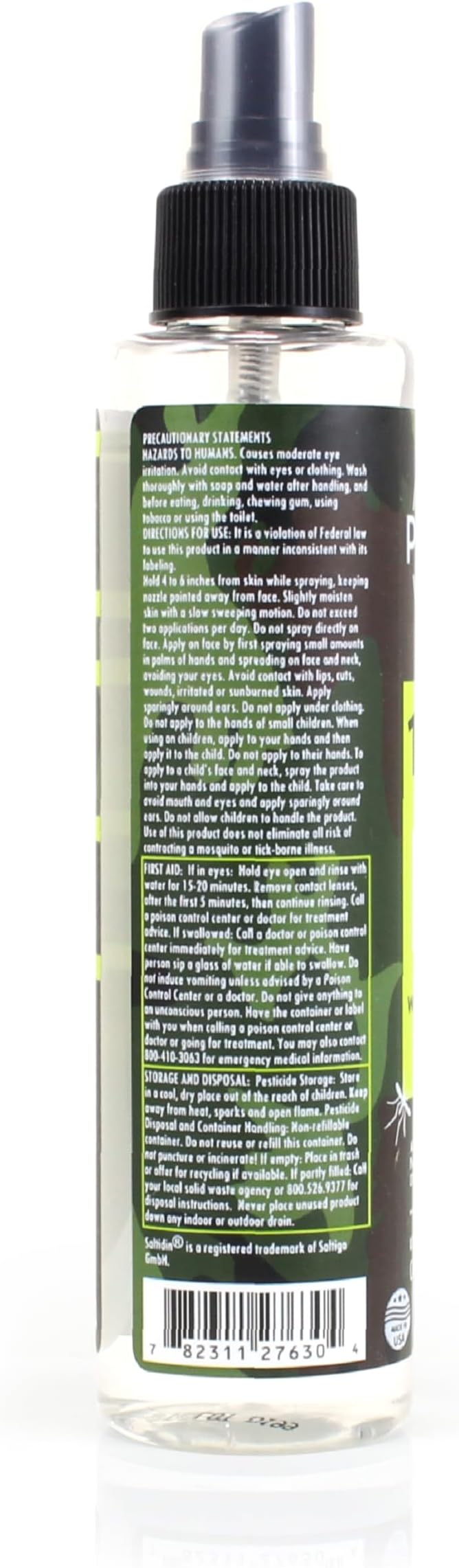 Proven Insect Repellent Spray, Keep Mosquitoes, Ticks and Flies Off, DEET Alternative Repellent, Up to 12-Hour Protection, Great for Camping or Hiking, 6 Ounce, Odorless Camo Spray, 1 Pack