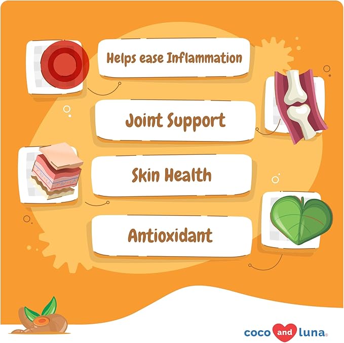 Turmeric Curcumin for Dogs - 90 Soft Chews - with Collagen, BioPerine and Fish Oil - Hip & Joint Support, Ease Inflammation, Antioxidant, Cardiovascular & Liver Support.