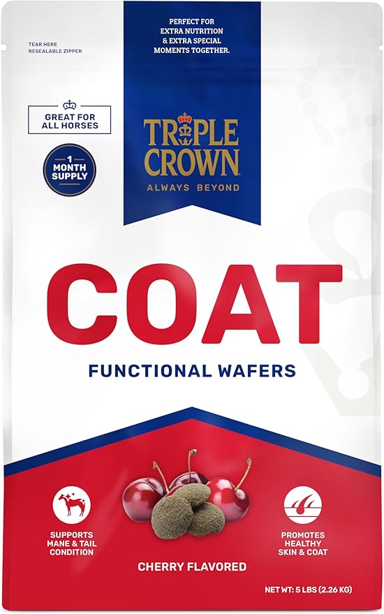 Triple Crown Coat Wafers, Functional Horse Wafers, Horse Coat Supplement, Horse Skin Supplement Wafer, 5 lbs