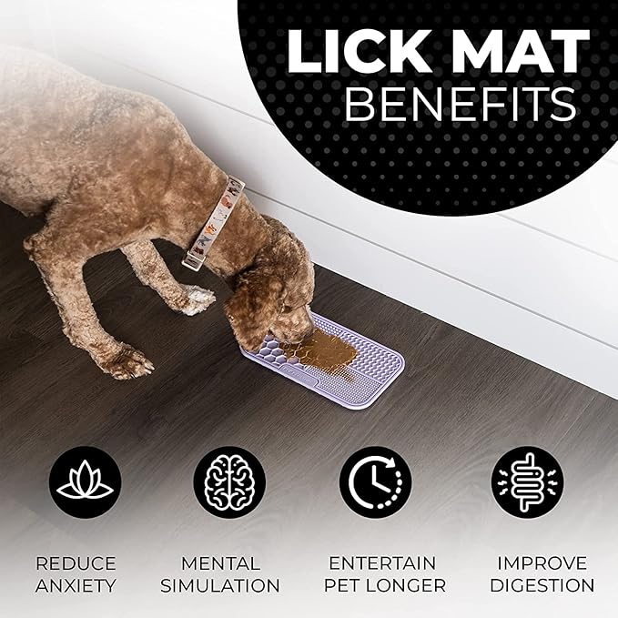 Pup Culture Dog Lick Mat for Dogs (2 Pack), Feeding Pad for Anxious Pets Plus 4 Different Puzzles for Mental Stimulation for Dogs - Supports Mental, Dental, and Digestive Health - Heavy Duty