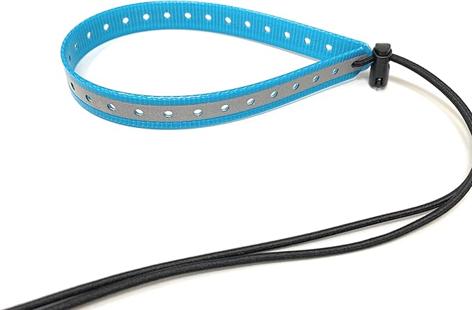 Replacement GPS eCollar with Adjustable Bungee, Multi-Hole Design, and Secure Toggle Closure for Small Dogs (Teal Blue, Small Neck)