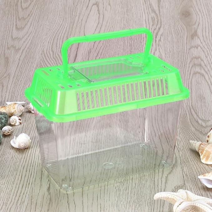 FRCOLOR 2pcs plastic turtle fish tank turtle aquarium acrylic reptile cage amphibians habitat clear reptile breed container gecko habitat glass container Turtle Tank household breeding box
