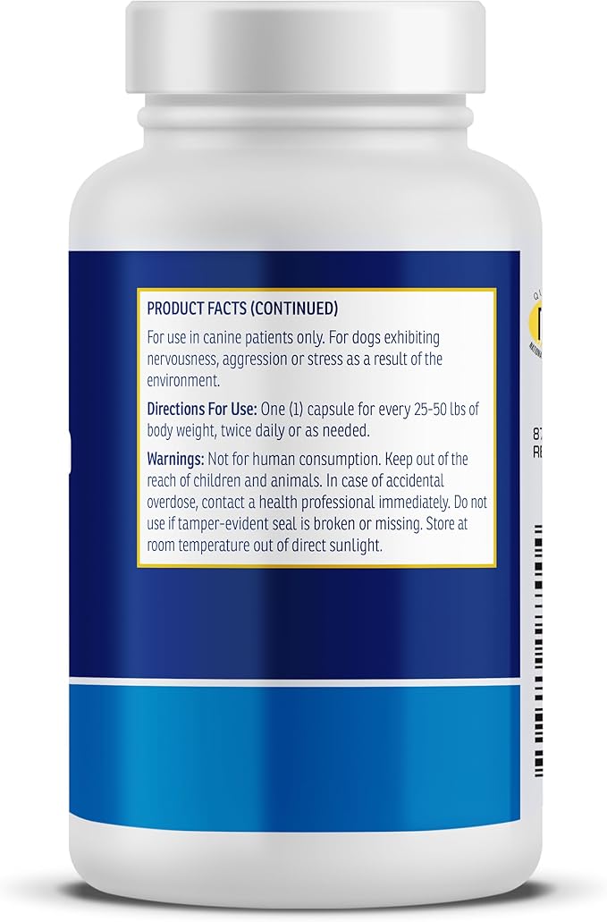 Rx Vitamins NutriCalm - Calming Care for Dogs with Valerian Root, Tryptophan, & Ashwagandha - Aids in Separation Anxiety Relief for Dogs and Stress Relief - Road Trip Essentials & Relaxant - 50ct