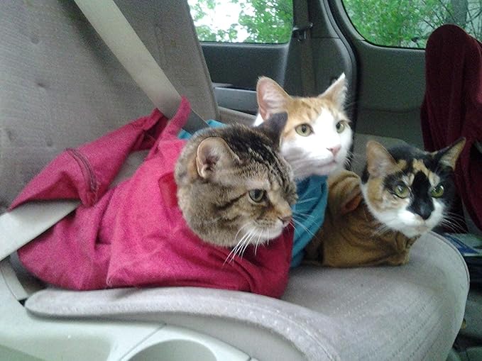 Cozy Comfort Carrier - Extra Large Caramel Pet Carrier for Cat and Cat Restraint for Medication Administration, Nail Clipping, Travel, Vet Visits, and Dental Care