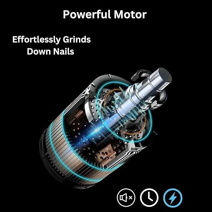 GajetNest Professional Pet Nail Grinder for Dogs and Cats, 2 Speeds LED Light USB Charging Low Vibration, Quiet, Cordless Ergonomic Long Lasting Battery, Safety Guard