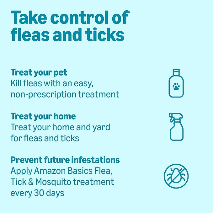 Amazon Basics Preventative Flea, Tick & Mosquito Topical Treatment for X-Large Dogs (Over 55 pounds), 6 Count, Packaging May Vary