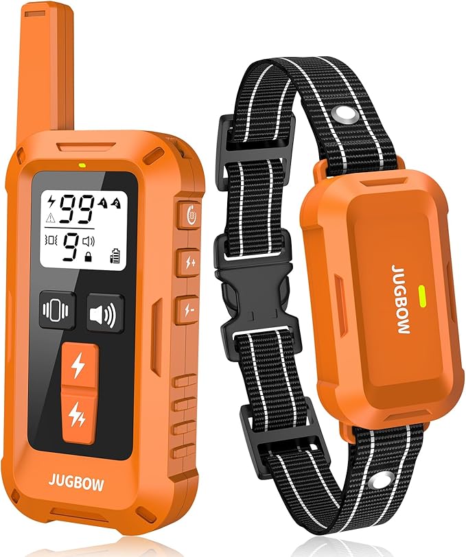 Jugbow Dog Shock Collar - 4200FT Dog Training Collars with Remote, IPX7 Waterproof E-Collar with 4 Training Modes, Security Lock, Rechargeable e-Collars