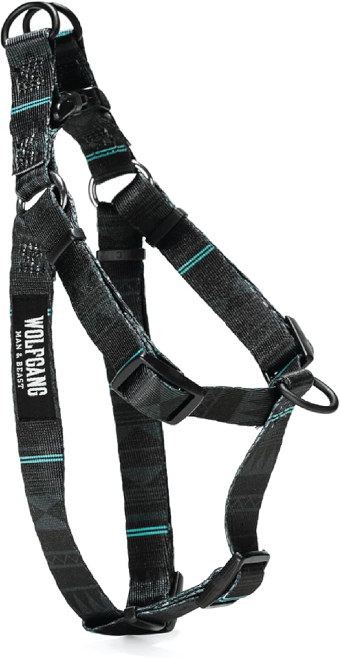 Wolfgang Heavy Duty Adjustable Dog Harness, Pull-Tested to Over 800 lbs for Walking & Training, NightOwl Print, Medium