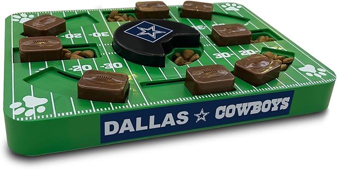 Pets First NFL Dallas Cowboys Puzzle Toy, Puzzle Treat Dog Toy, Interactive Dog Treat Toy, Dog Puzzle