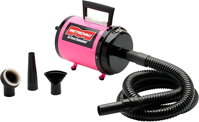 METROVAC AFTD-3: Air Force Commander 2-Speed Dryer - Pink | 4.0 HP | Professional Pet Grooming Blower | Made in USA