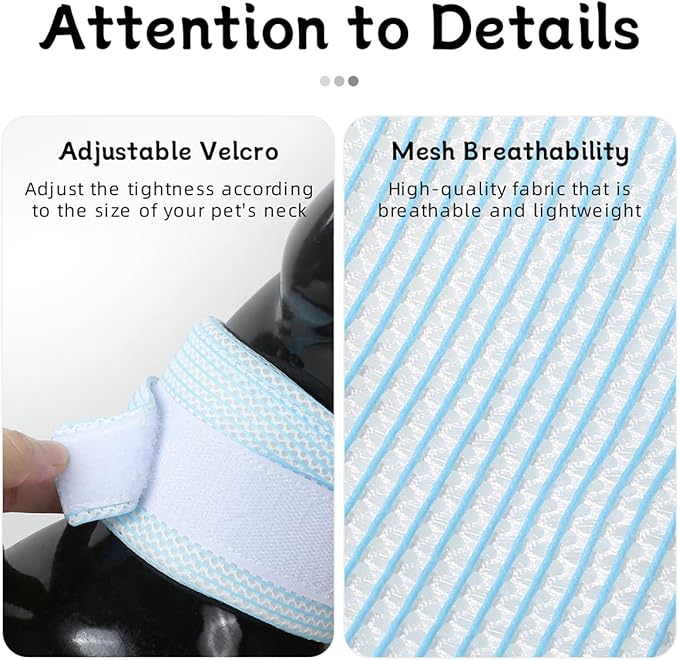 Cat Neck Brace Cover - Breathable & Adjustable Elizabethan Collar for Post-Surgery Recovery Anti-Scratch Anti-Lick Protection, Cervical Cone for Small Medium Large Dogs Puppies Kittens (XX-Large,Pink)