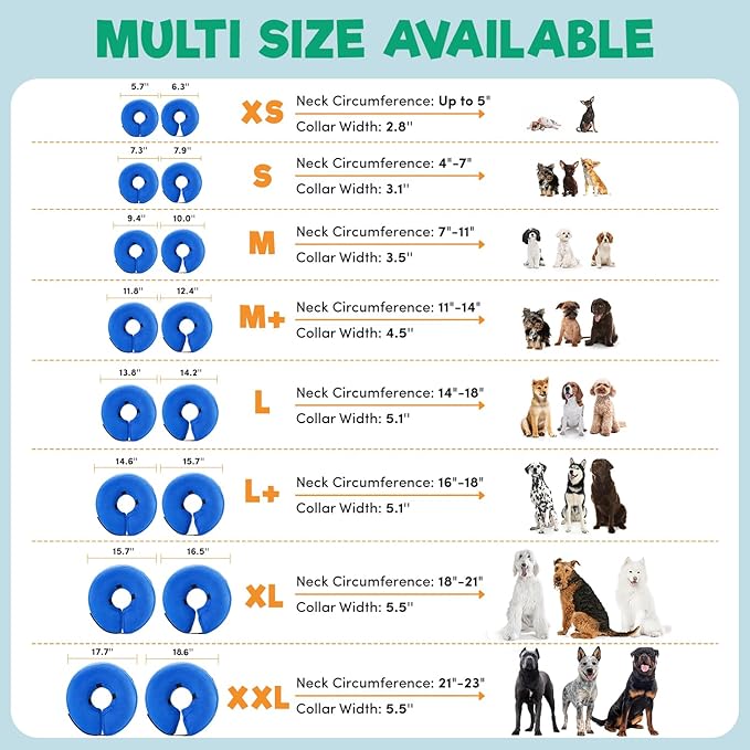 BENCMATE Inflatable Dog Cone Collar Alternative, Soft Dog Cone for Small Medium Large Dogs and Cats, Neck Recovery ECollar Donut Collar After Surgery (Small, Cowboy)