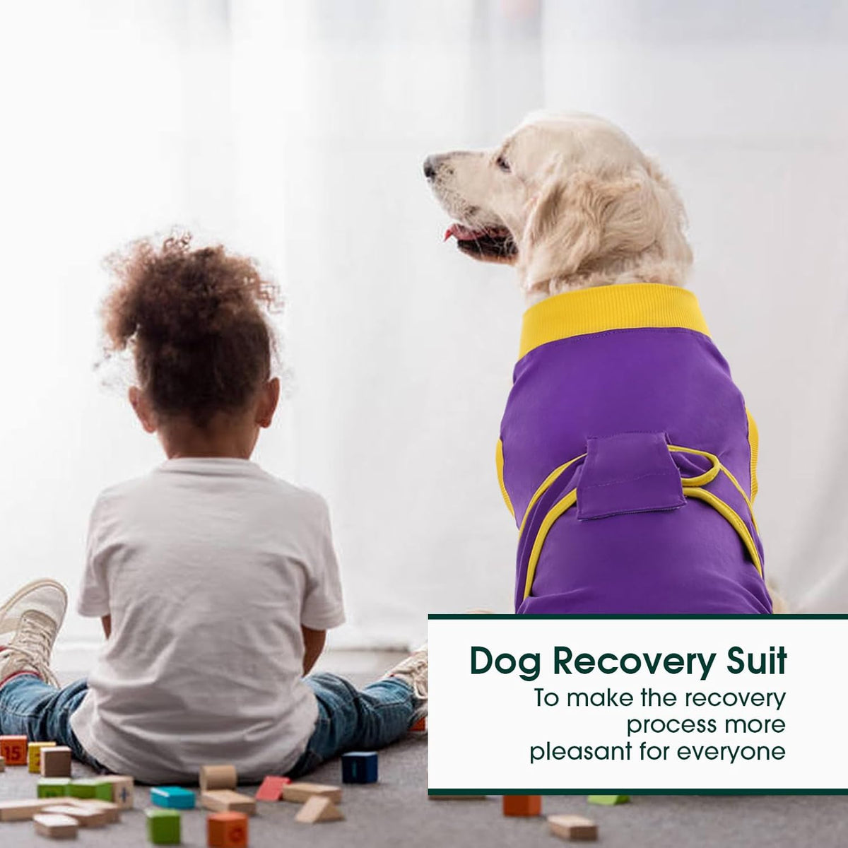 Kuoser Recovery Suit for Dogs Cats After Surgery, Professional Pet Recovery Shirt Dog Abdominal Wounds Bandages, Substitute E-Collar & Cone,Prevent Licking Dog Onesies Pet Surgery Recovery Suit