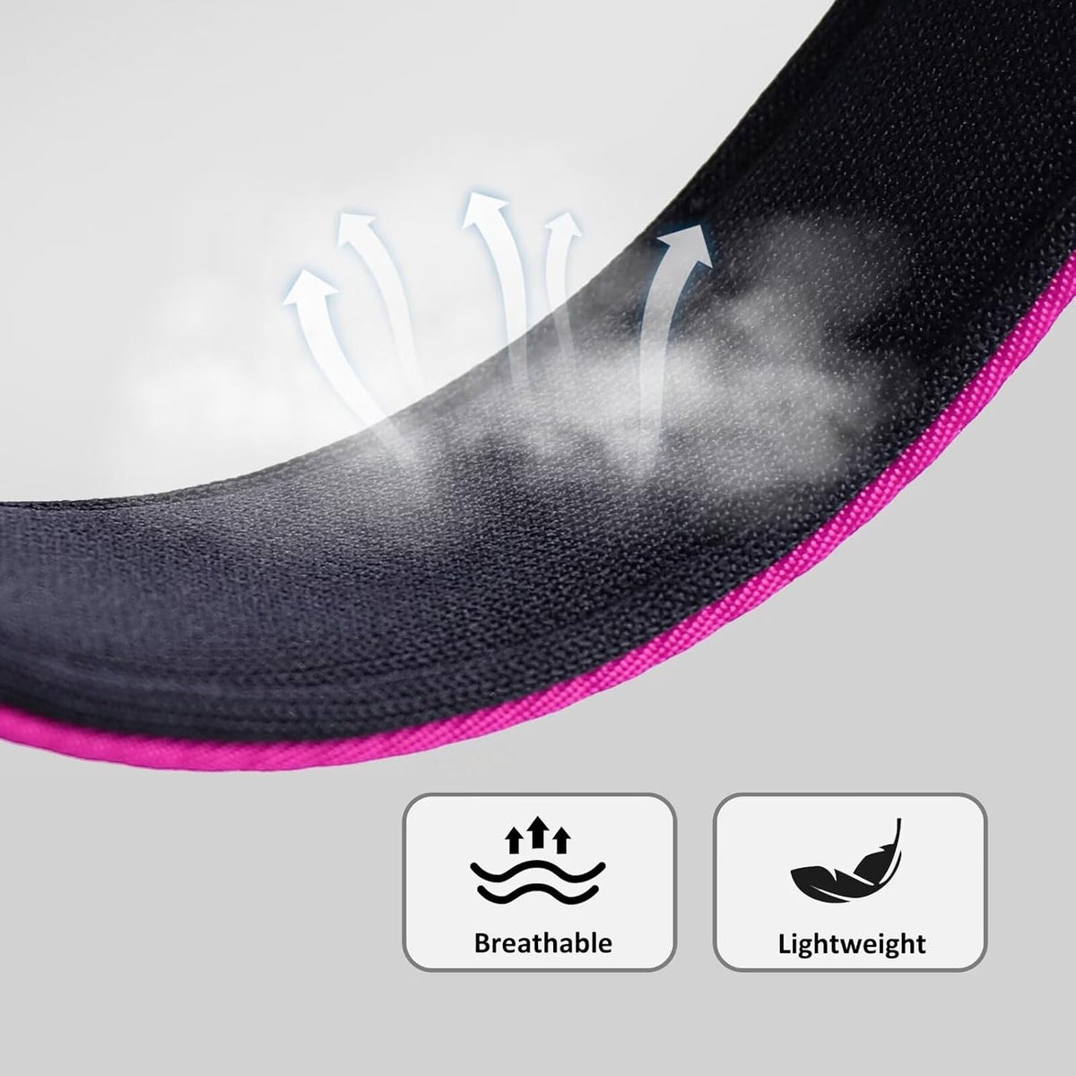 Didog Soft Padded Dog Collar for Large Dogs, Colorful and Durable Pet Collar with Quick Release Buckle, Light and Breathable for Daily Walking, Rose Purple, L