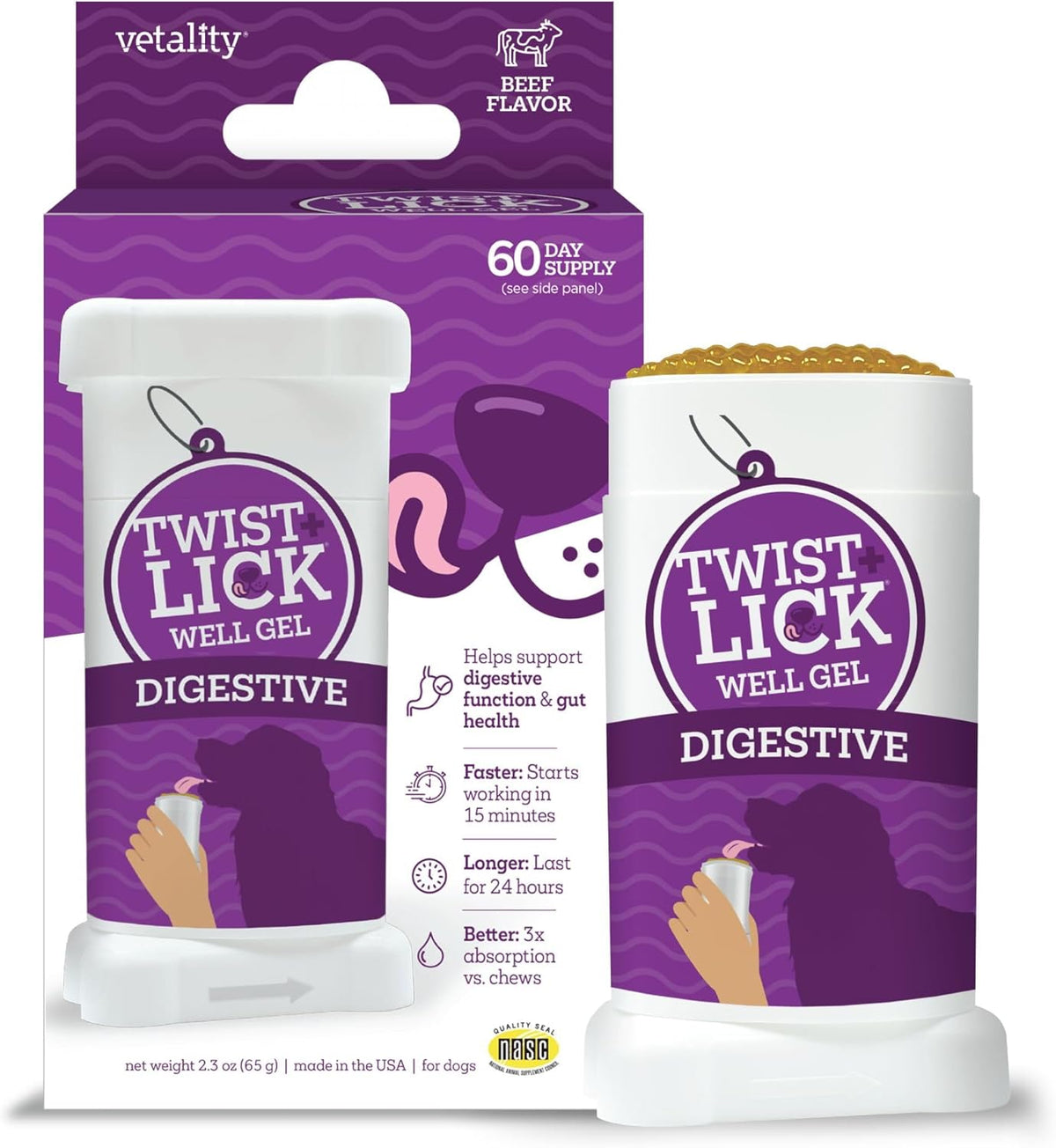 Twist + Lick Well Gel Digestive Health Supplement 2.3 oz