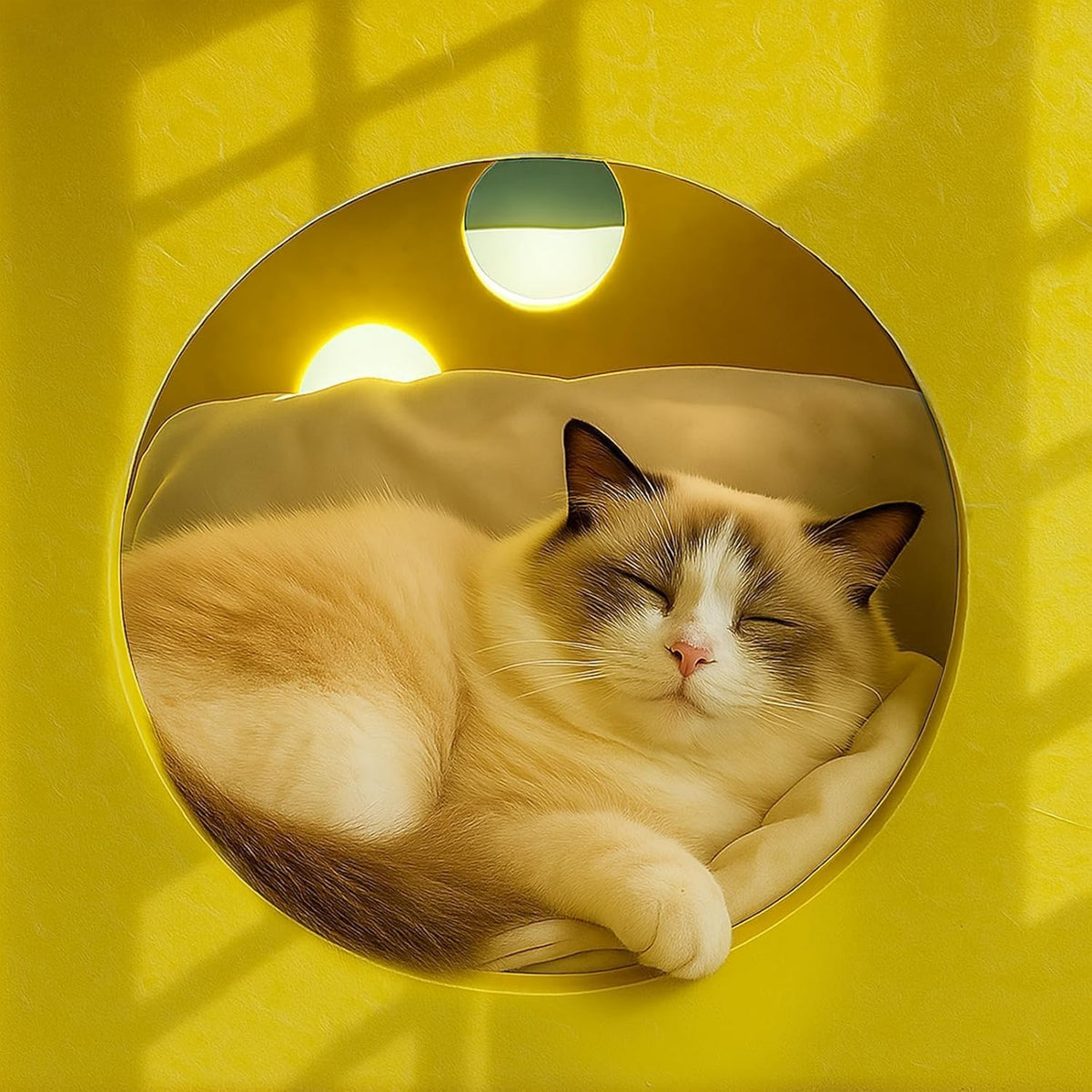 Cat Houses for Indoor Cats, Cute Cat Bed Cave with Soft Pillow, Cat Cube for Multiple Large Cats, Fun Dice Shaped, 17 Inches