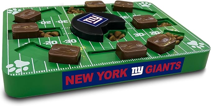 Pets First NFL New York Giants Puzzle Toy - Interactive Dog Treat Puzzle