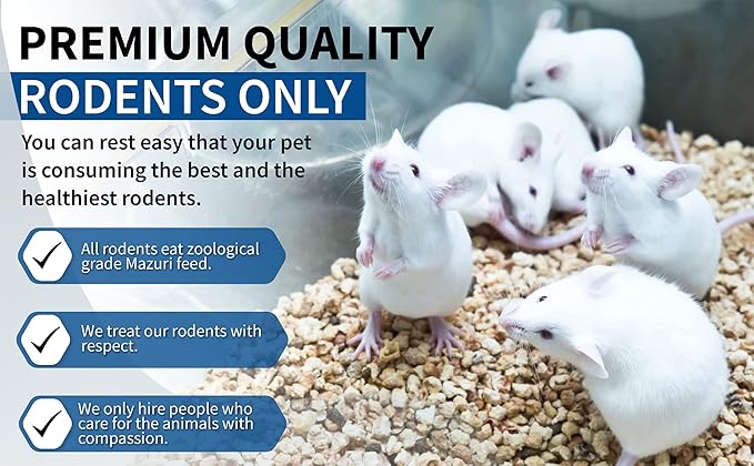MiceDirect Frozen Mice Combo Pack 25 Fuzzies & 25 Hoppers Frozen Reptile & Snake Food (50 Count)