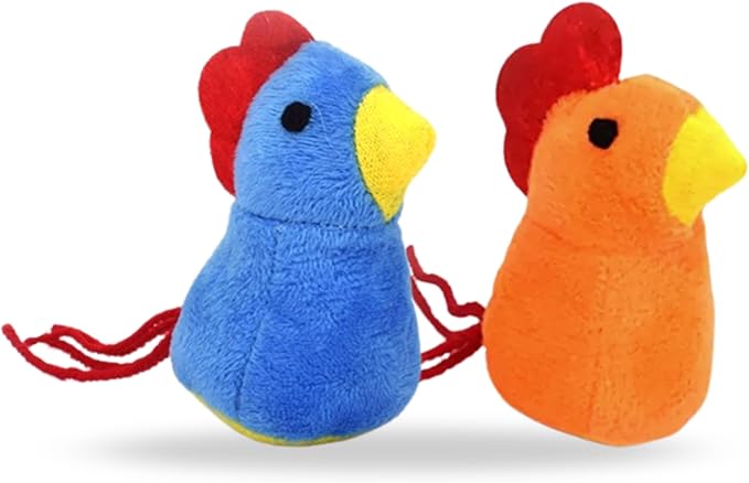 Catnip Cat Toy, 2 Pack Chicken Bird Interactive Chew Kicker Toys, cat Toys for Indoor Cats, Boredom Relief Kitten Exercise, Soft Durable for All Breed
