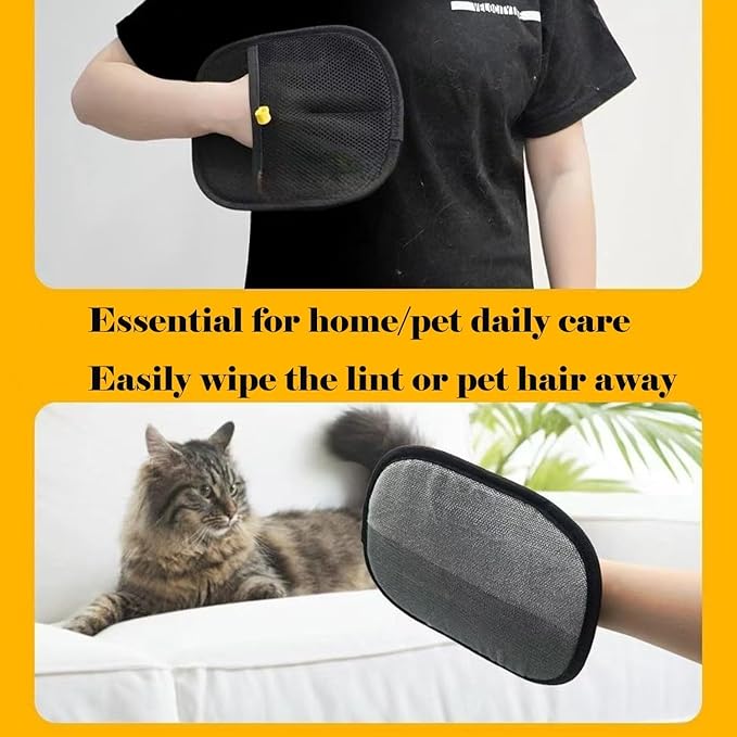 Pet Hair Removal Glove for Cats & Dogs, New Upgraded Electrostatic Pet Hair Gloves, Reusable Pet Hair Remover Tool for Clothing, Couch, Carpet, Car Seat