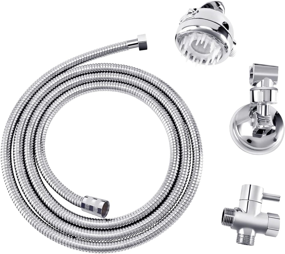Pet Shower Set with 8.2ft Hose for Bathroom Shower Arm (Suction Holder)