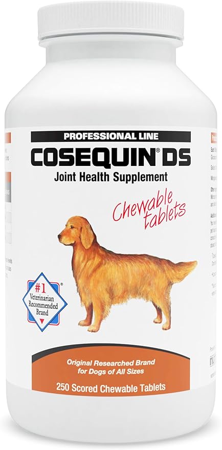 Nutramax Cosequin for Dogs Joint Health Supplement, Contains Glucosamine for Dogs, Plus Chondroitin, Supports Healthy Joints, Chewable Tablets, 250 Count