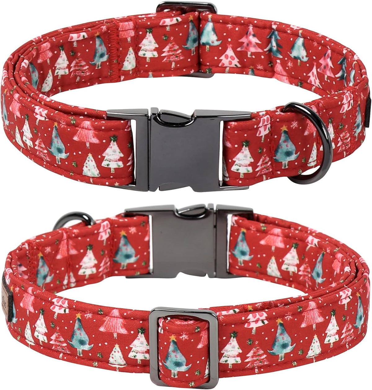 Lionet Paws Christmas Dog Collar with Sailor Bow, Cute Christmas Tree Red Dog Collar Bow Tie for Puppies and Cats, XS, Neck 8-12 inches