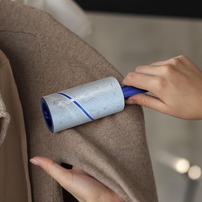 Lint Rollers for Pet Hair Extra Sticky, 400 Sheets (2 Rollers + 2 Refill) Mega Value Set, Portable Pet Lint Remover for Clothes, Furniture, Carpet, Dog & Cat Hair Removal