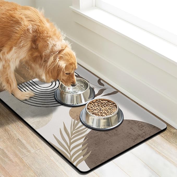 Dog Food Mats for Floors, Absorbent Dog Bowl Mat for Food and Water Dispenser Mat, Quick Dry Cat Food Mat Pet Supplies
