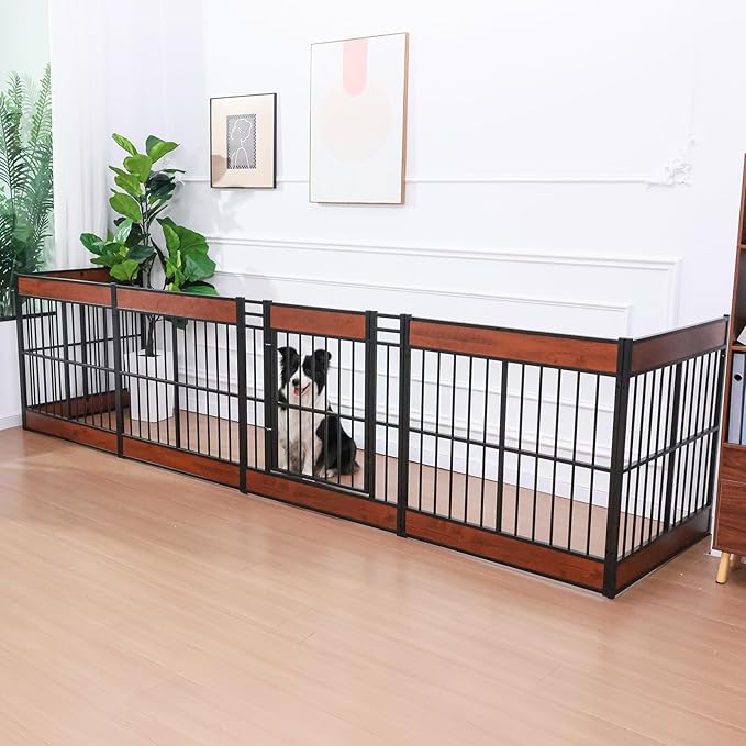 Dog Playpen, 31.5" Height Dog Pen Indoor, Heavy Duty, Safe and Sturdy, Furniture Style Puppy Pen