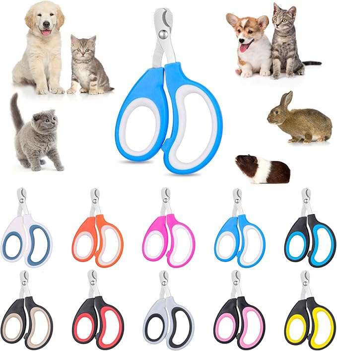 20 Pcs Cat Nail Clipper Bulk Kitten Claw Trimmer Pet Nail Cutter Claw Care for Cats, Kittens, Bunny, Puppy, Rabbit, Gatos, and More