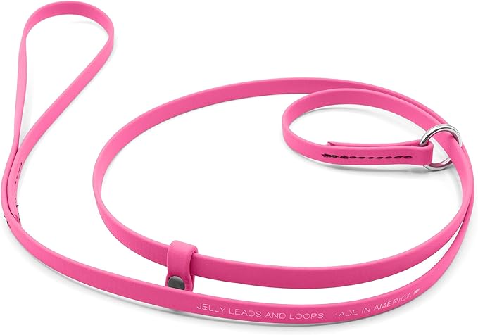 Jelly Pet Grooming Lead for Dogs | Great for Kennels, Veterinarians and Dog Grooming Salons | Biothane Leash - Easy to Clean, Waterproof & Durable Noose Loop | Made in USA | 3/8'' x 4'
