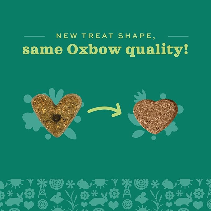 Oxbow Simple Rewards Apple Banana Treats, Timothy Hay Guinea Pig & Bunny Treats, Pet Snack, Made with Oxbow Guinea Pig Hay, Made in USA, Timothy for Rabbit, 3 oz Bag