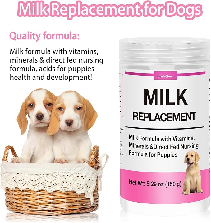 4 in 1 Whelping Kit for Dogs - Whelping Calcium Paste, Probiotic Paste, Fading Puppy Support & Puppy Milk Replacer - Essential Dog Whelping Supplies for Safe Delivery, Strong Puppies & Nursing Support