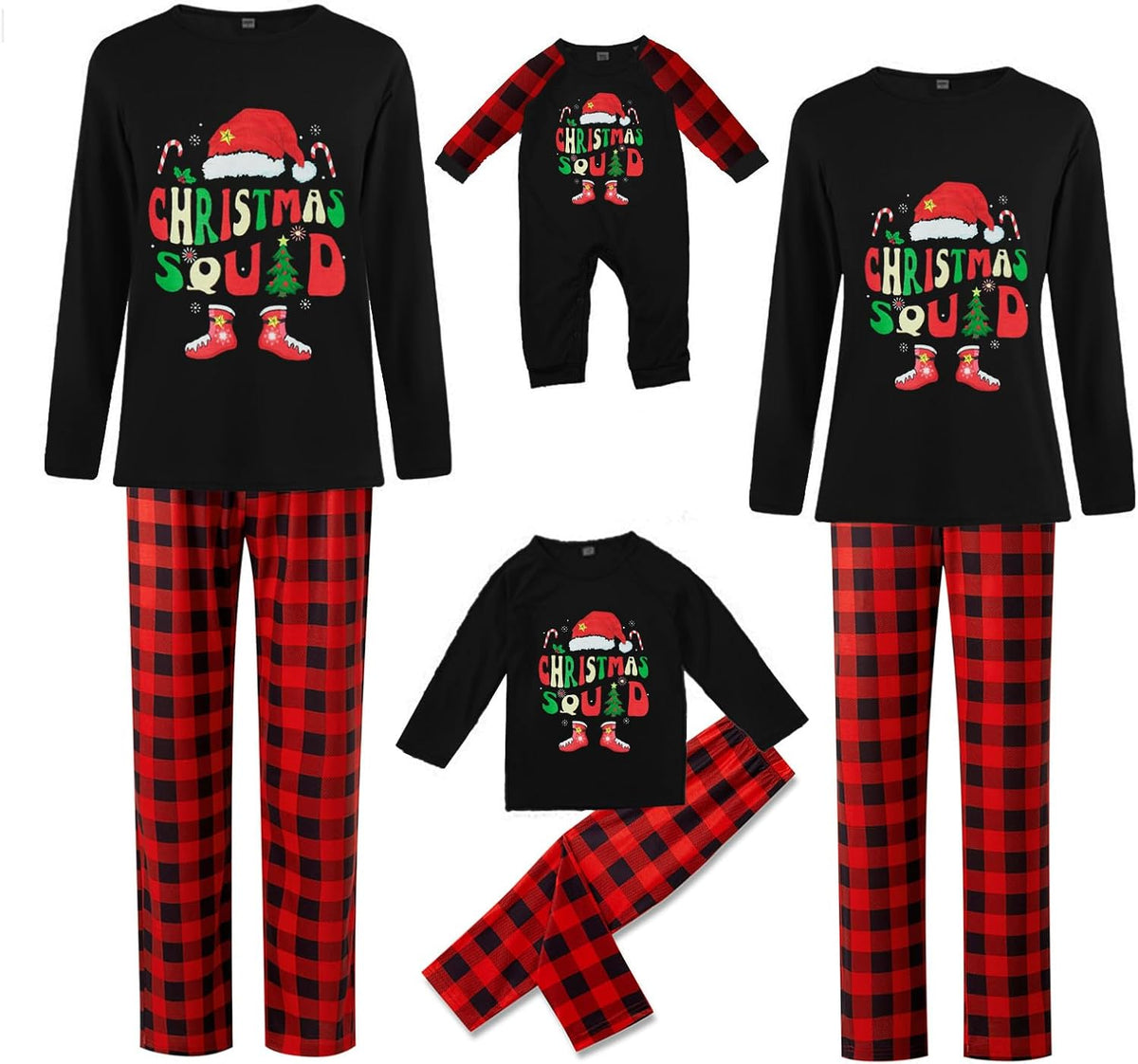 Matching Family Christmas Pajamas Set - Xmas Sleepwear PJs