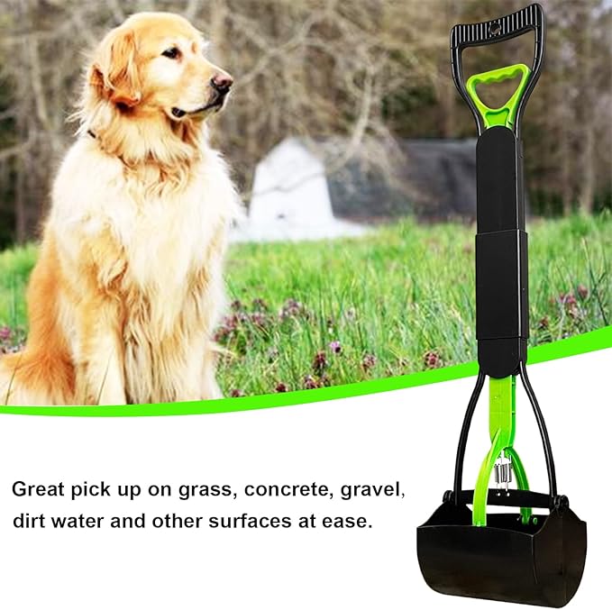 28" Large Pooper Scooper for Dogs, Heavy Duty Poop Scooper for Large Medium & Small Dog, Pet Dog Pooper Scooper for Grass & Gravel Pick Up