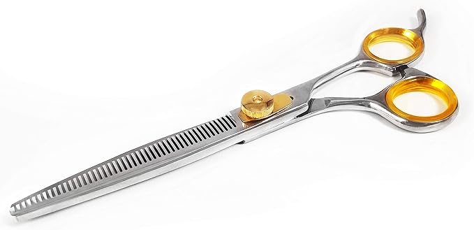 Professional Cat and Dog Grooming Scissors heavy-duty Pet Thinning Scissors for Dogs and Cats, 440c Japanese Steel Comfortable Long-Lasting Sharpness for Years (Contemporary)