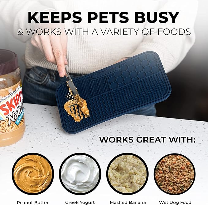Pup Culture Dog Lick Mat for Dogs (2 Pack), Feeding Pad for Anxious Pets Plus 4 Different Puzzles for Mental Stimulation for Dogs - Supports Mental, Dental, and Digestive Health - Heavy Duty