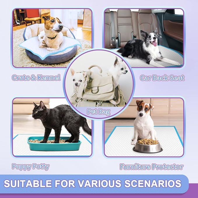 IMMCUTE Puppy Pee Pads 22"x23"-80Count | Dog Pee Training Pads Super Absorbent & Leak-Proof | Disposable Pet Piddle and Potty Pads for Puppies | Dogs | Doggie| Cats | Rabbits