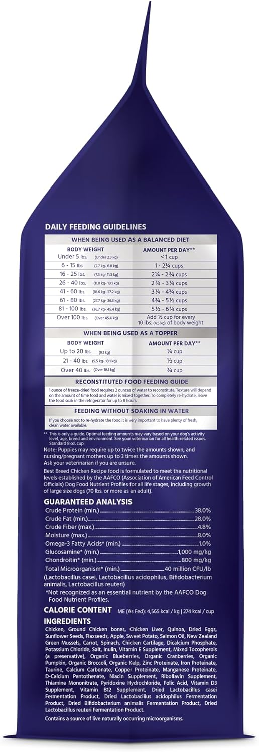 Best Breed Dr. Gary's Freeze-Dried Raw Food, Topper and Treat: Chicken Recipe - 24 oz.