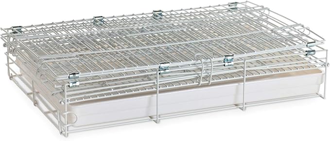 Large Portable Durable Metal Travel or Veterinary Easy Collapsable Parrot Bird Carrier Beaks Proof Carrier Cage Easy Clean Pull Out Tray Stainless Steel Feeder Bowls Natural Wooden Perch